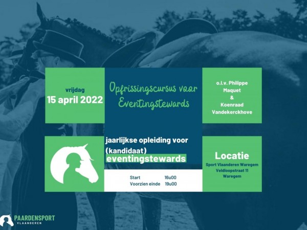 Eventing: opfrissingscursus voor stewards