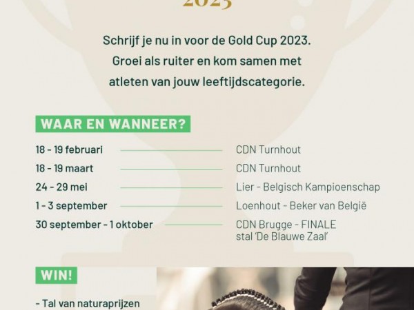 Dressuur: Gold Cup voor nationale jeugdruiters