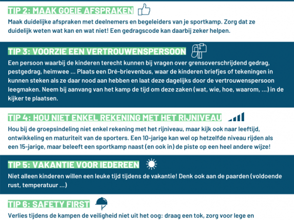 Clubs: Organiseer een veilig, gezond en ethisch sportkamp met deze tips!