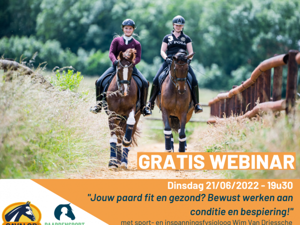 Algemeen: 'Jouw paard fit en gezond' - Gratis webinar in samenwerking met Cavalor