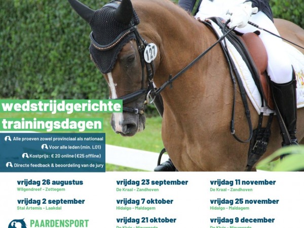 Dressuur: Najaarskalender Wedstrijdgerichte Trainingsdagen